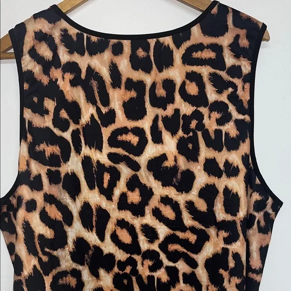 Amazon 5X Women’s Leopard Print Stretch Tank #plus #animalprint #fancy #chic - Picture 6 of 8